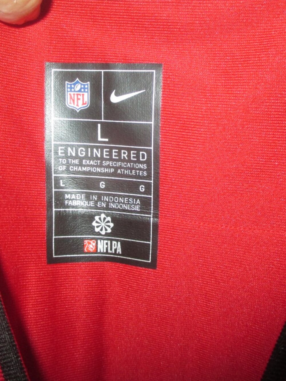 New Nike Emeka Egbuka Tampa Bay Buccaneers Red Game Jersey Size Large - Picture 3 of 3